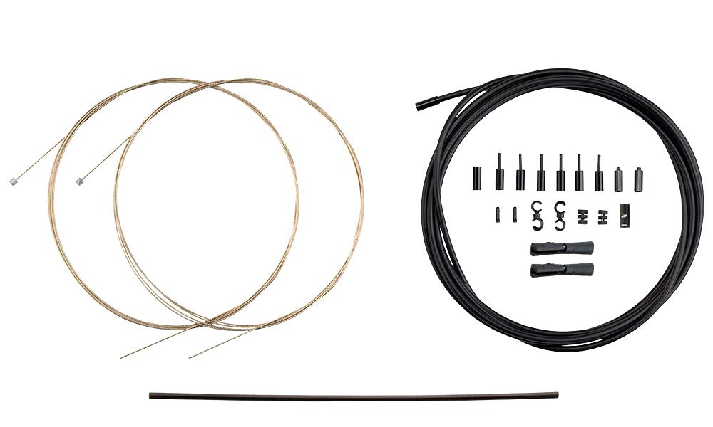 Jagwire Stealth Black 2x Pro Shift Gear Cable Kit for MTB and Road