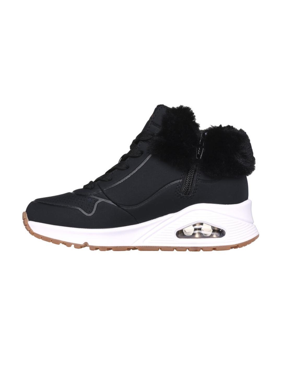 Women's Skechers Uno-fall Black sneakers 2/7