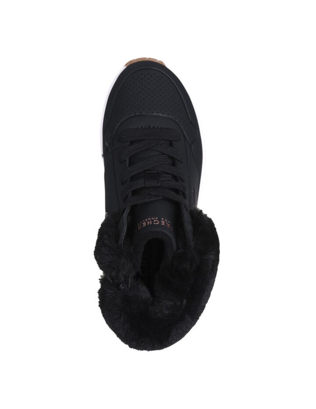 Women's Skechers Uno-fall Black sneakers 3/7
