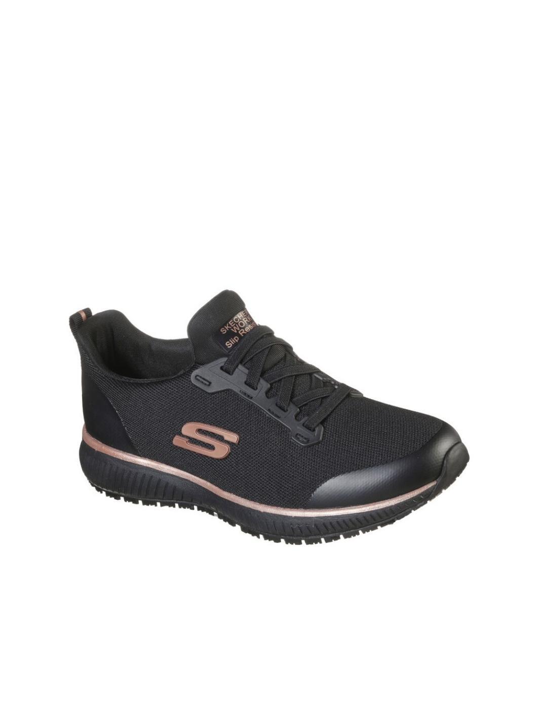 Women's Skechers Squad SR Work Black Sneakers 3/5