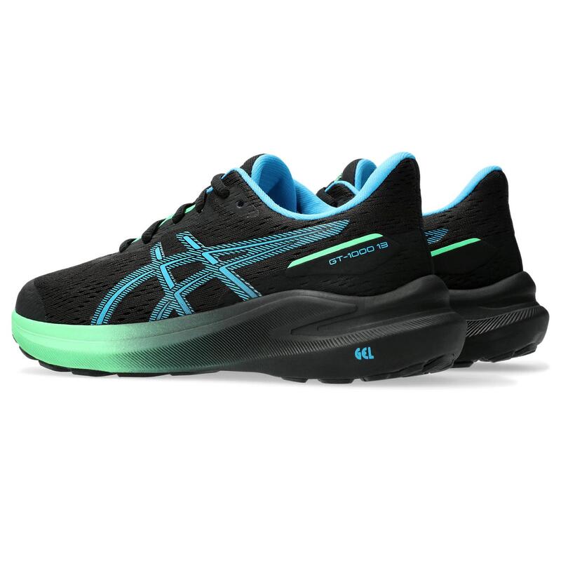 Zapatillas Running Niños - ASICS GT-1000 13 GS - Black/Digital Aqua