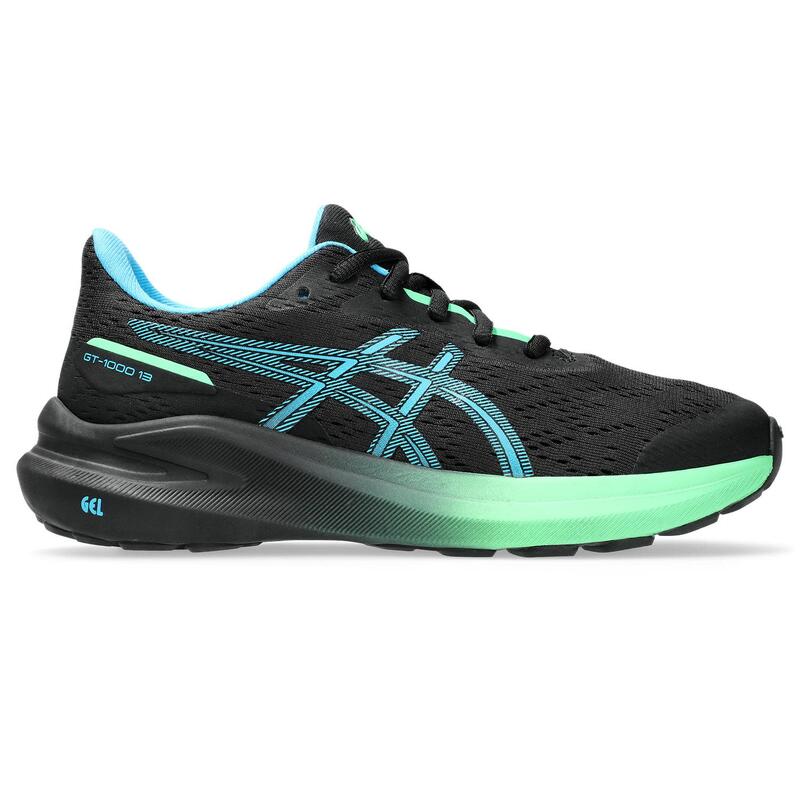 Zapatillas Running Niños - ASICS GT-1000 13 GS - Black/Digital Aqua