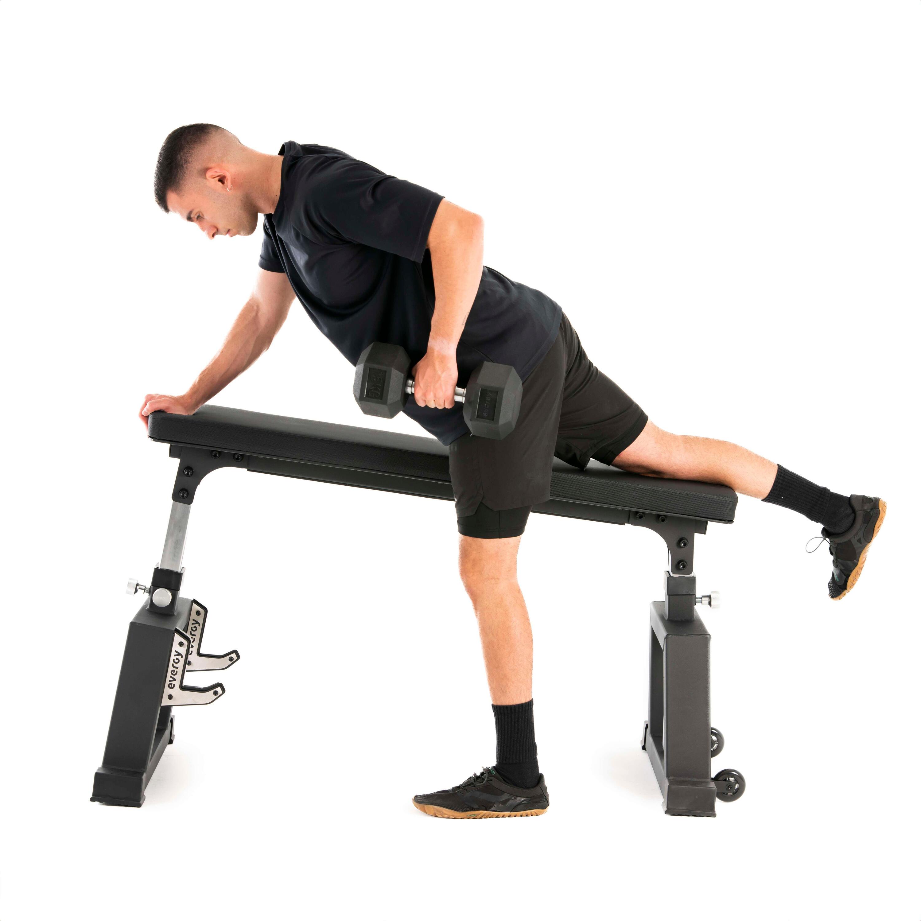 Rower bench evergy banco plano musculación remo 7/7