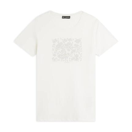 T-shirt confortable pour femmes avec lettrages en paillettes