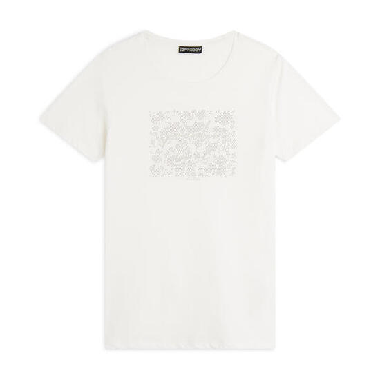 T-shirt confortable pour femmes avec lettrages en paillettes