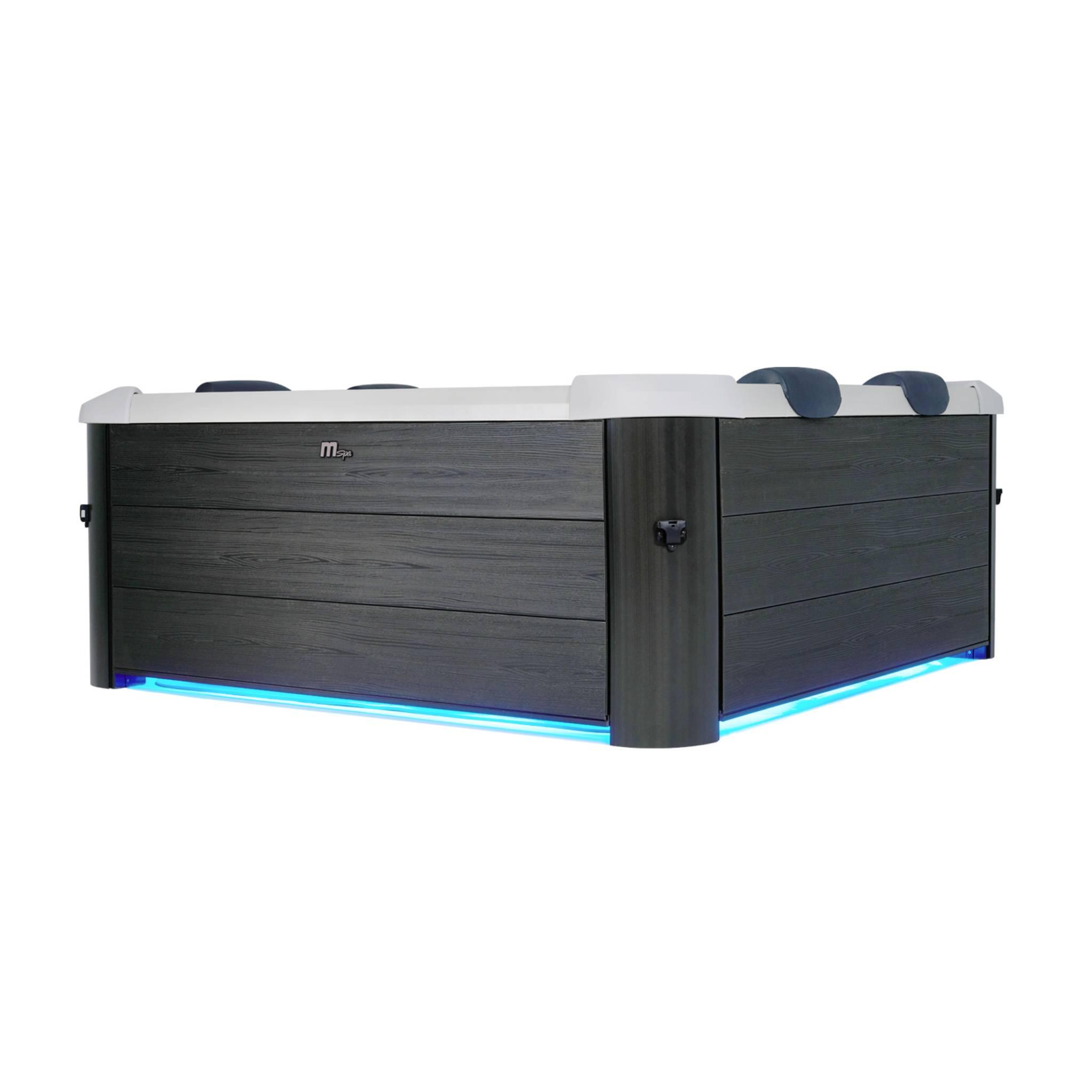 Spa rigide 6 personnes gris, 4 coussins, bâche incluse l sweeek 3/6