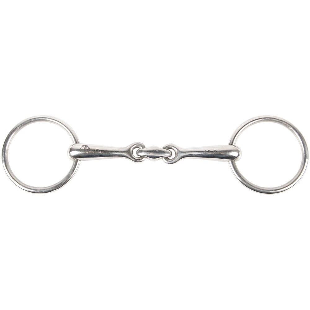 Gebiss 2 Ringe für doppelt gebrochenes Pferd Harry's Horse 14 mm 2/2