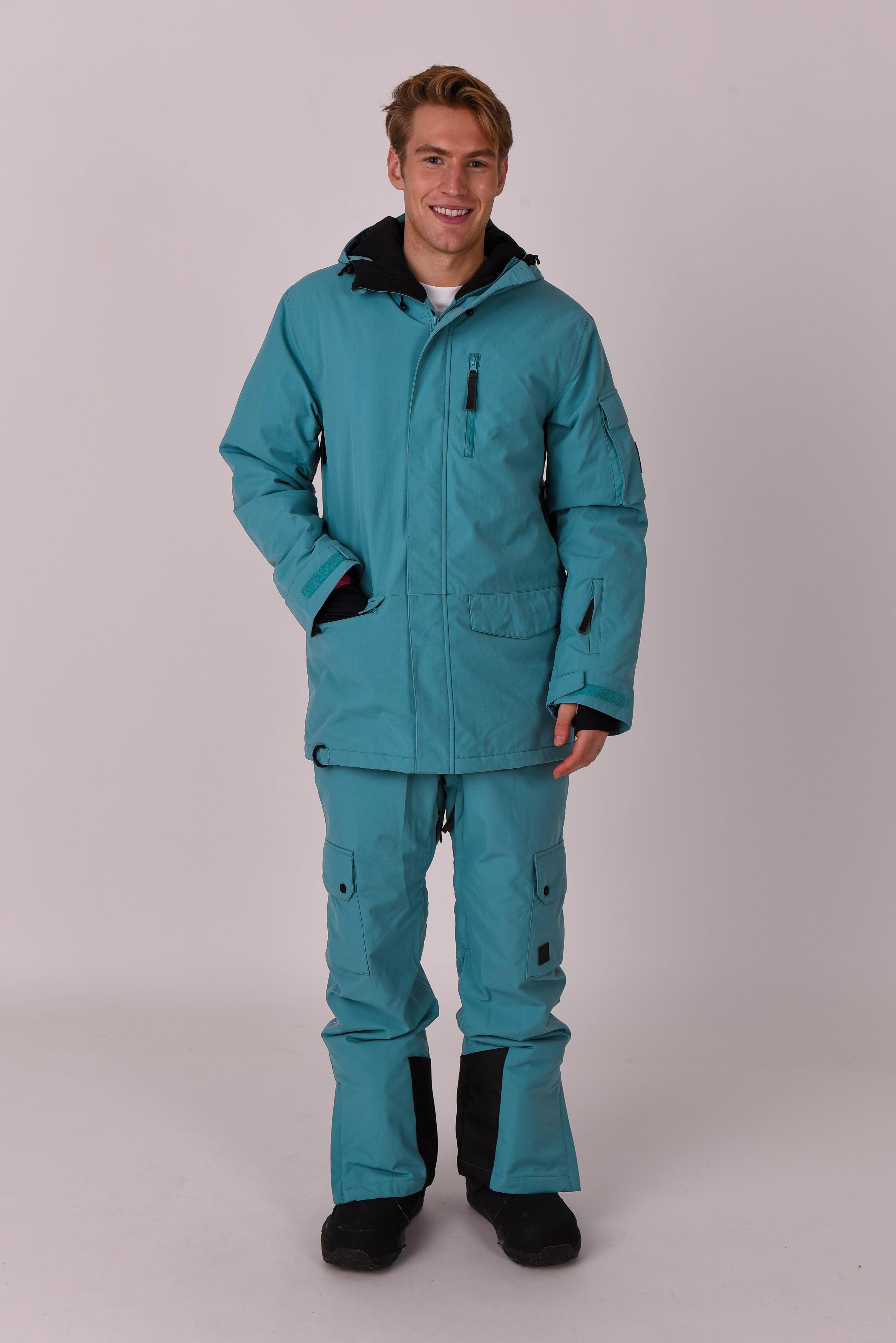 Pantaloni con pettorina Yeh Man color verde acqua 5/5