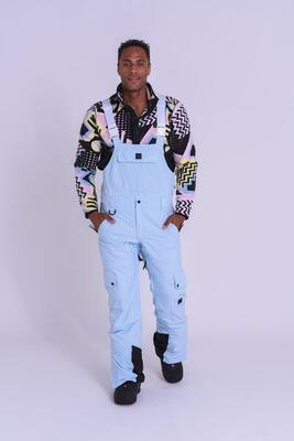 Pantaloni con pettorina Yeh Man blu ghiaccio