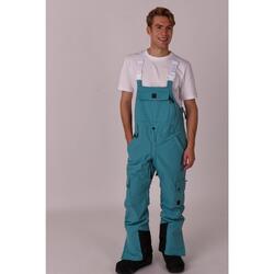 Pantalon à bretelles Yeh Man, bleu sarcelle