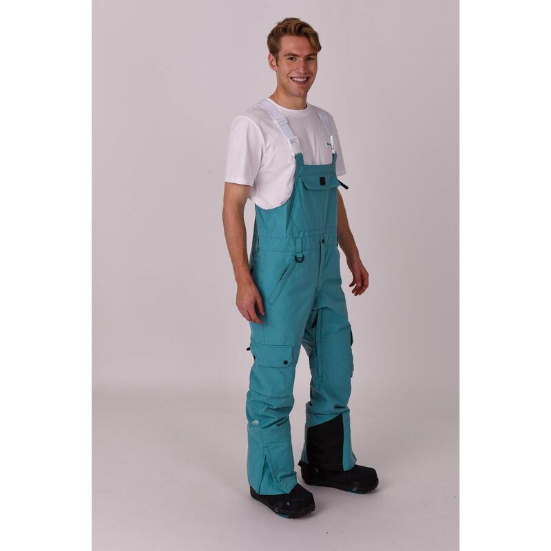 Pantalon à bretelles Yeh Man, bleu sarcelle