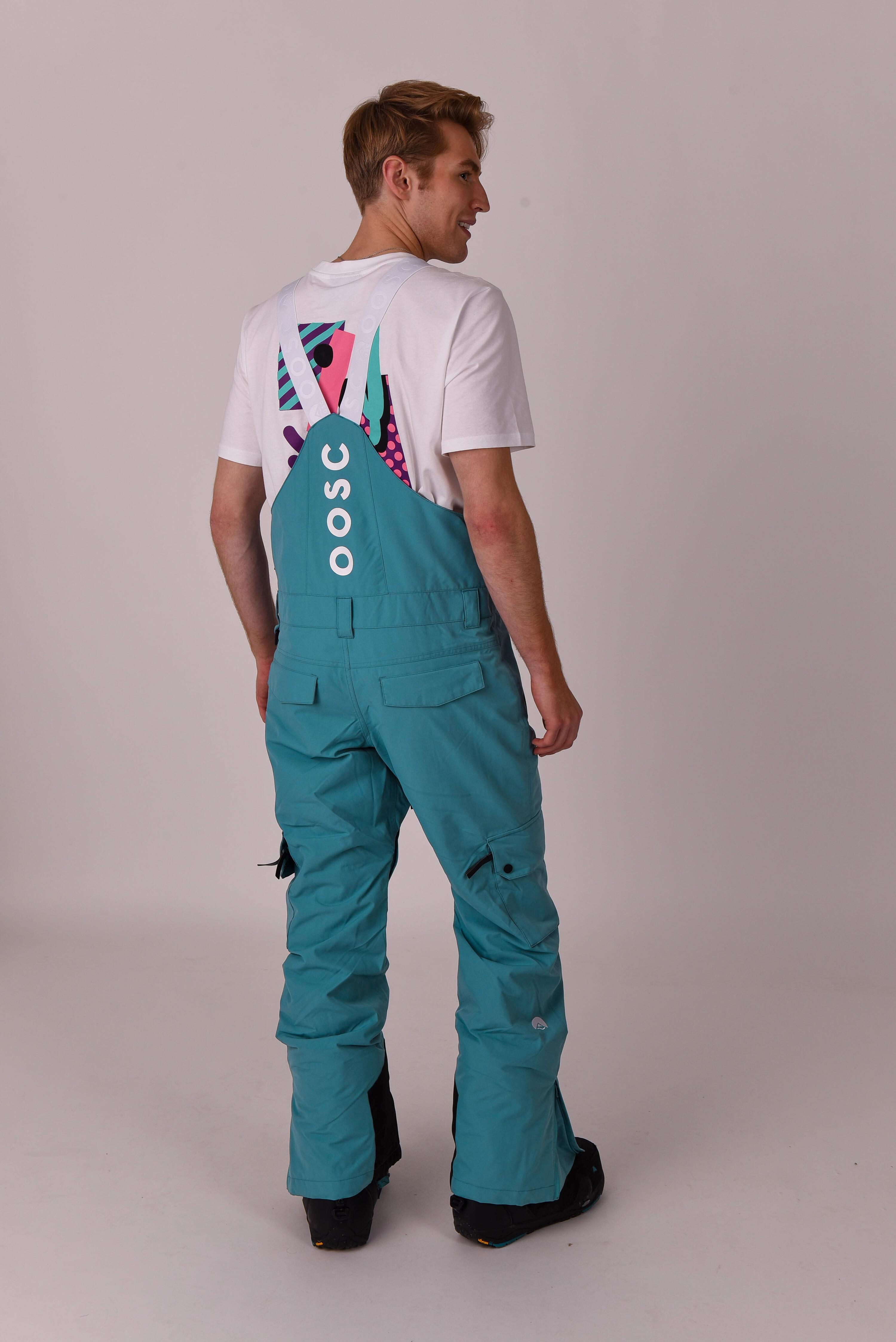 Pantaloni con pettorina Yeh Man color verde acqua 2/5