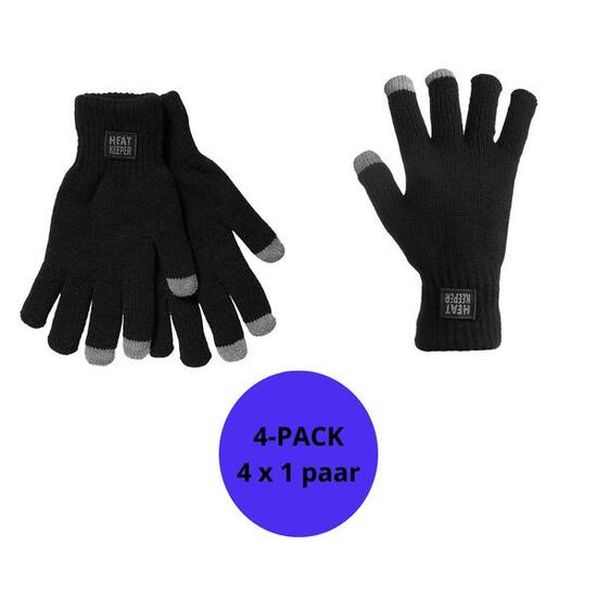 Heatkeeper – Thermo-Handschuhe Damen mit I-Touch – Schwarz – 4 Paar