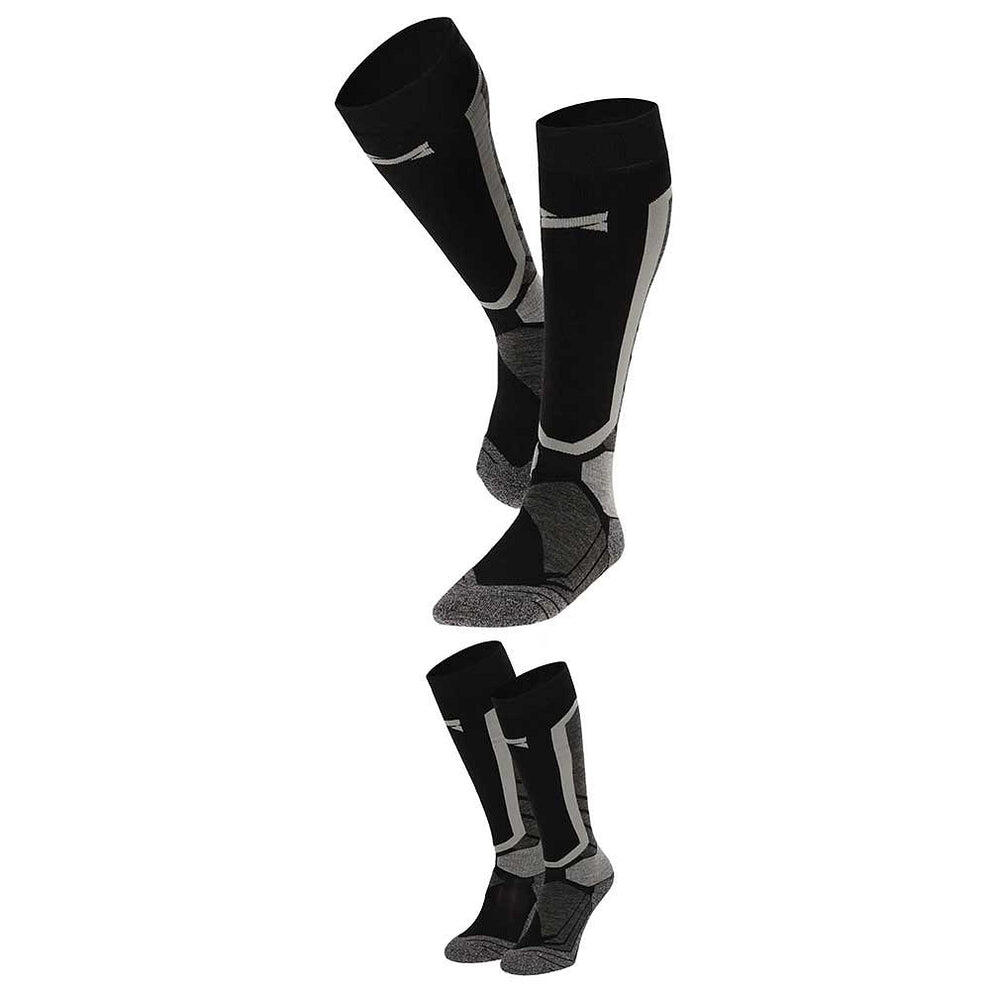 Xtreme - Snowboardsokken Unisex - 4-Pack - Zwartaat 39/42 - Skisokken dames 6/7
