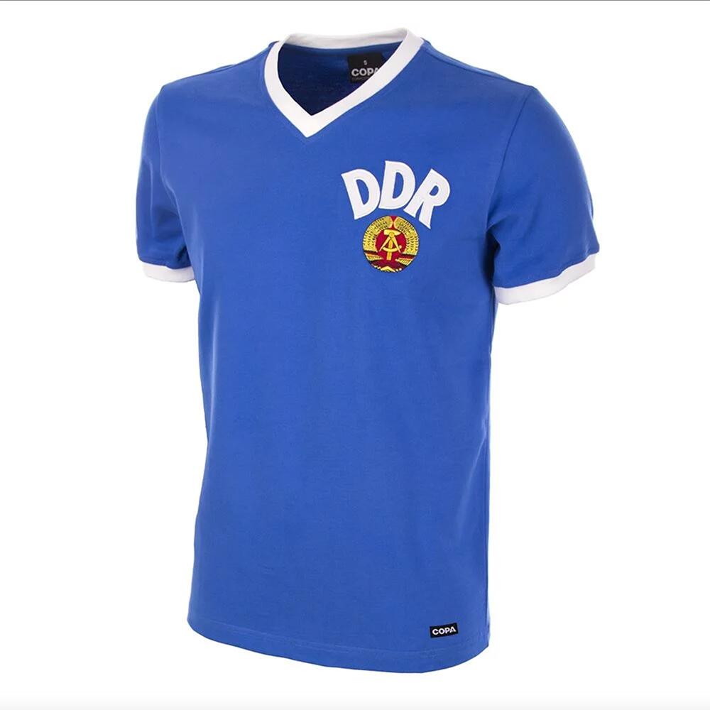 Copa Football - Ddr World Cup 1974 Maillot De Foot Rétro - T-shirt Manches Courtes - Blanc|bleu - 44 L - Decathlon