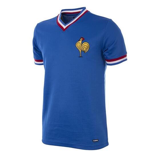 Camiseta de Fútbol - Hombre - Francia 1971 - Retro - Manga Corta - Azul