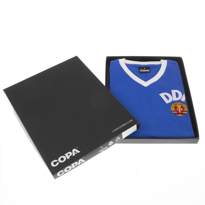 Camisola Retro - Adulto - Campeonato do Mundo DDR 1974 - Azul