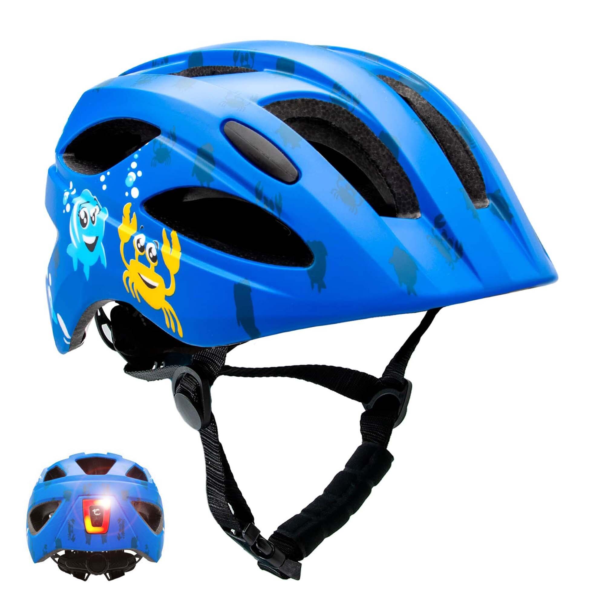 Bicycle Helmet for kids 612 years Cute Blue Crazy Safety EN1078
