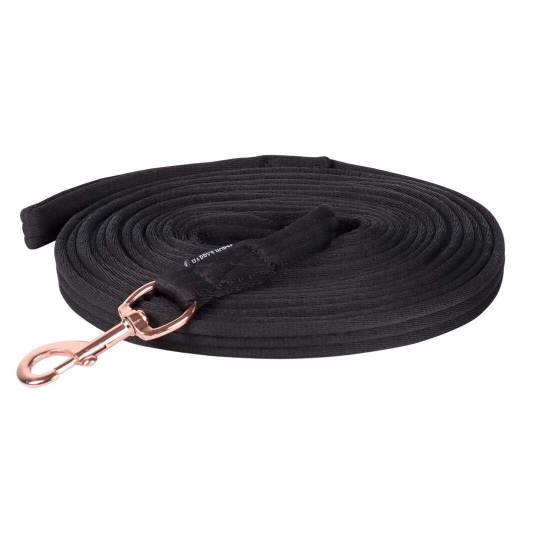 Harry's Horse Longeerlijn Soft Rosegold - Zwart 3/3