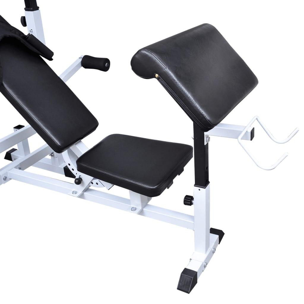 Banco musculación con soporte pesas, pesas y mancuernas 90 kg 4/5