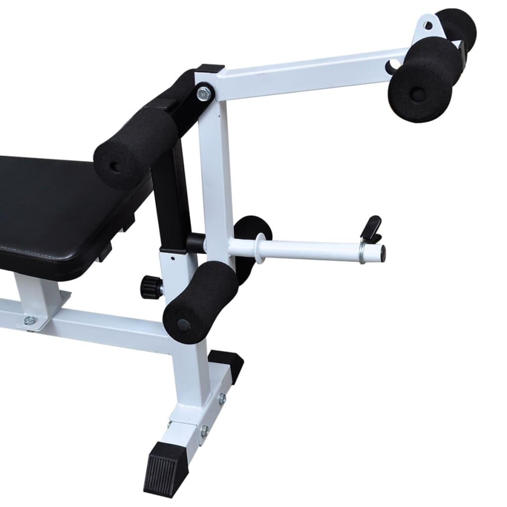 Banco musculación con soporte pesas, pesas y mancuernas 90 kg 5/5
