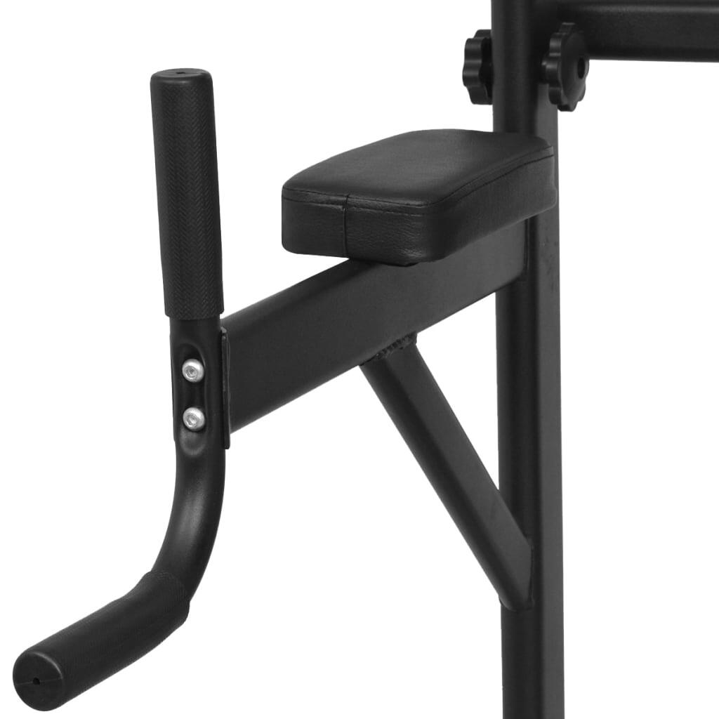 VidaXL multifunctionele power tower 182-235 cm, zwart 5/5
