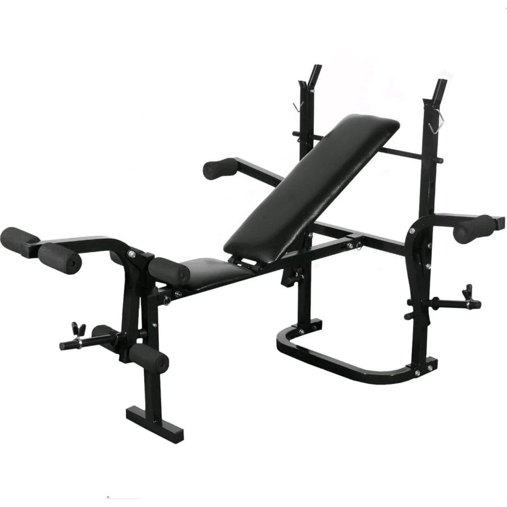 Banca con mancuernas y pesas plegablr gimnasio en casa 5/5