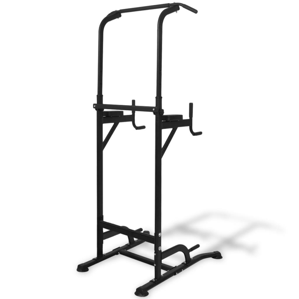 VidaXL multifunctionele power tower 182-235 cm, zwart 2/5