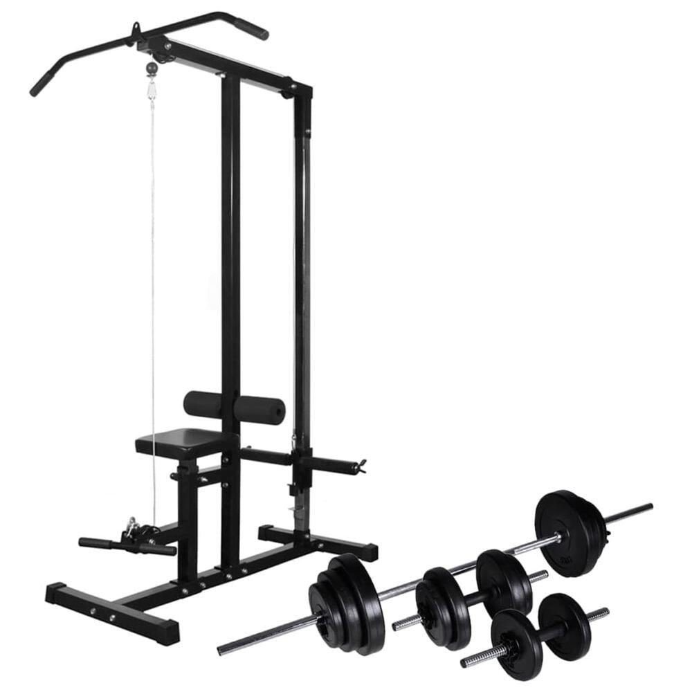 Máquina de musculación con pesas y mancuernas 30,5 kg 1/5