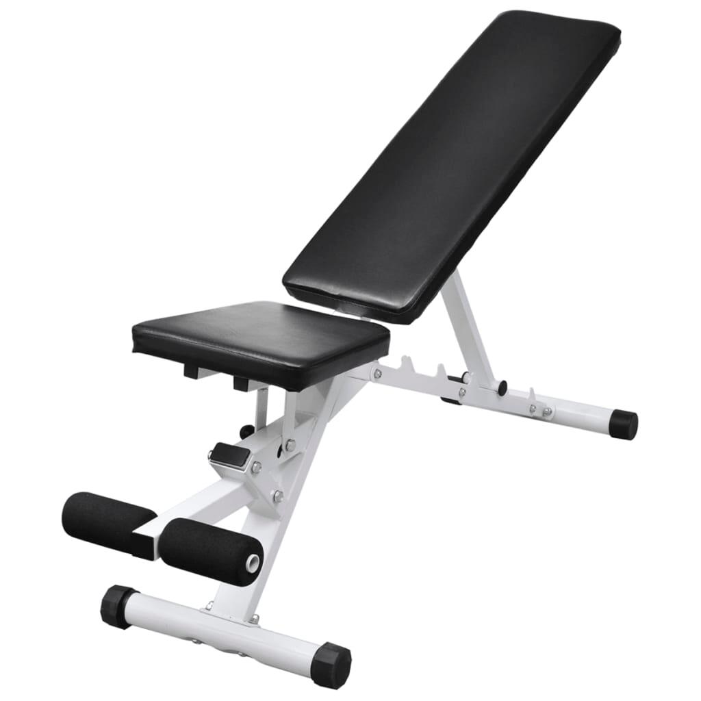 Banco de entrenamiento con juego de pesas y mancuernas 30,5 kg 5/5