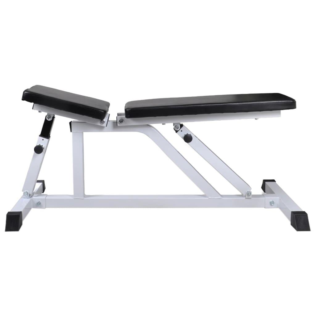 Banco de entrenamiento con juego de barras y mancuernas 30,5 kg 4/5