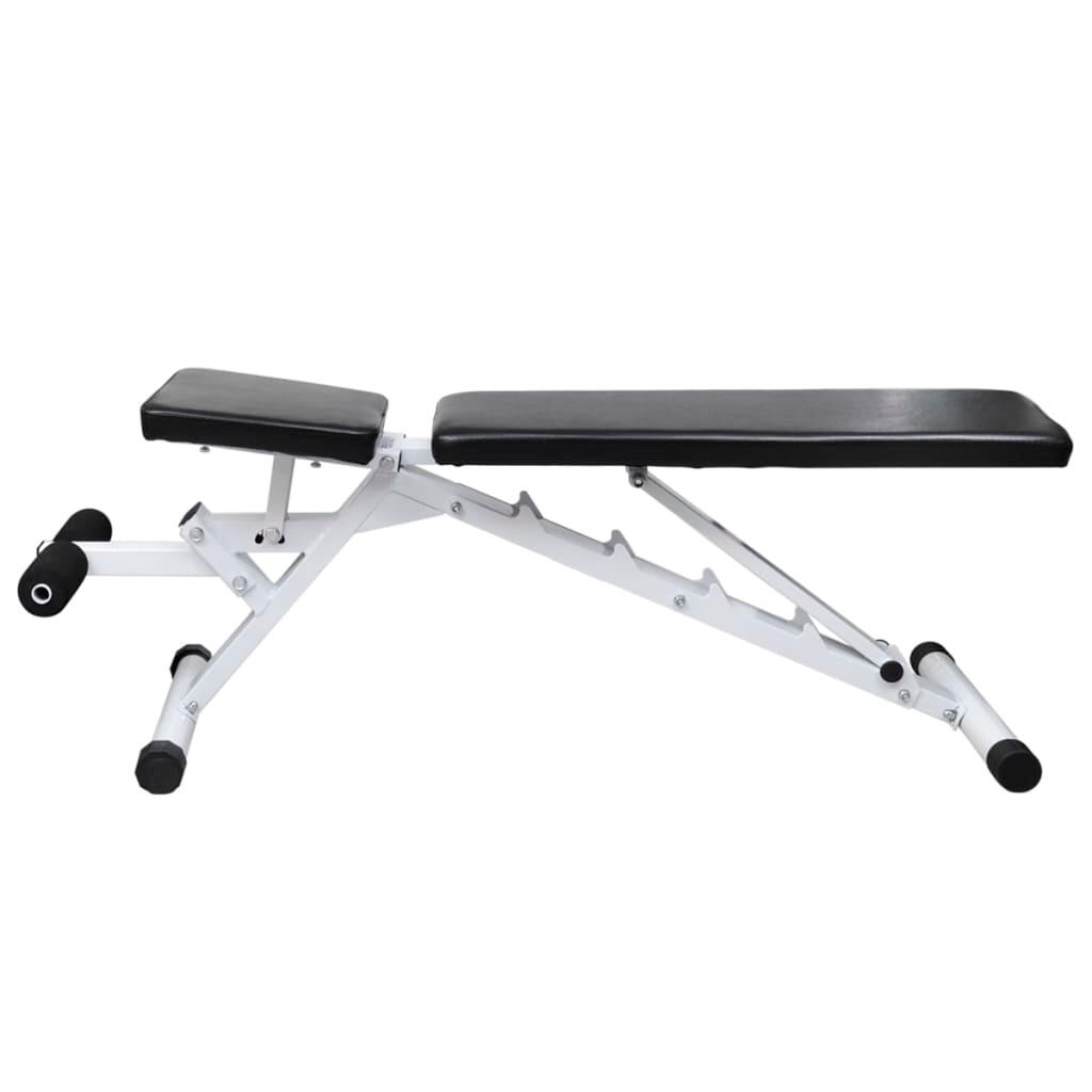 Banco de entrenamiento con juego de pesas y mancuernas 30,5 kg 3/5