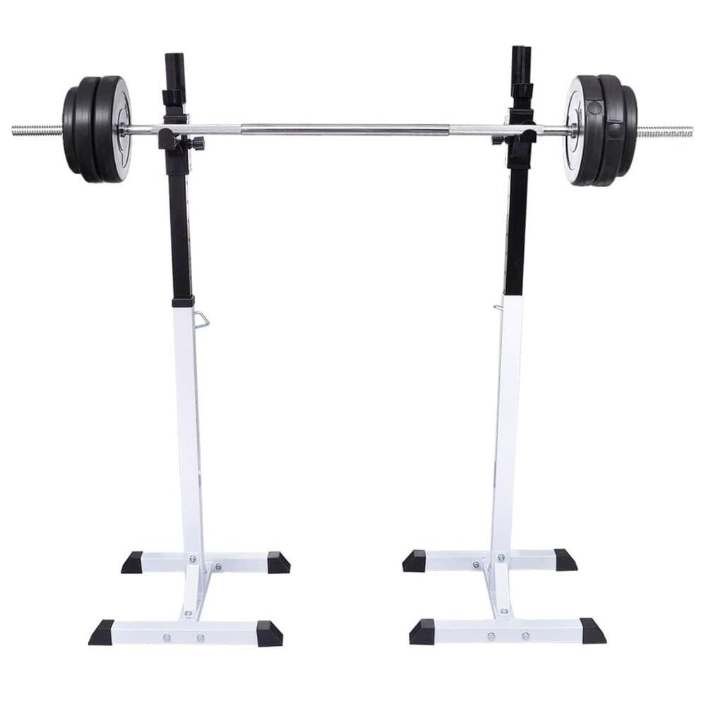 Soporte para sentadillas con barra y mancuernas 30,5 kg 2/5