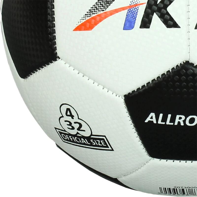 Piłka nożna Aktivsport ALLROUND biała-czarna, rozmiar: 4 3/3
