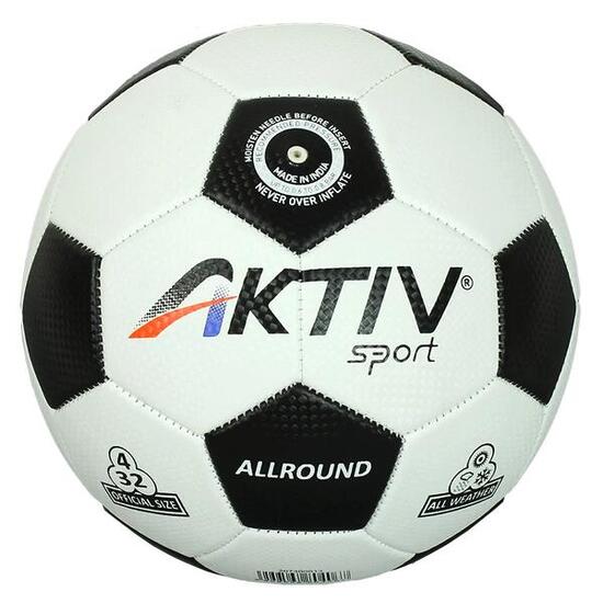 Fußball Aktivsport ALLROUND weiß-schwarz Größe: 4