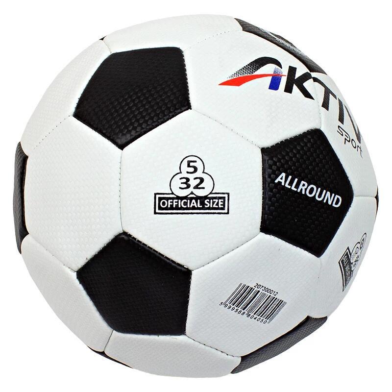 Piłka nożna Aktivsport ALLROUND biała-czarna, rozmiar: 5