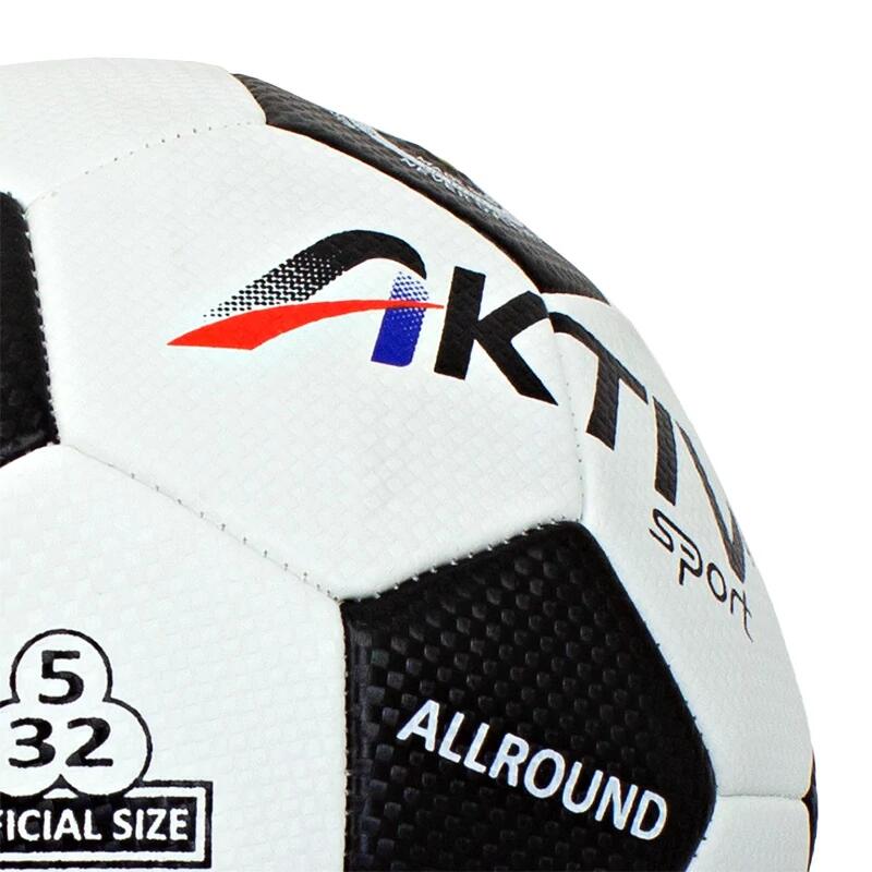 Pallone da calcio Aktivsport ALLROUND bianco-nero, misura: 5 4/4