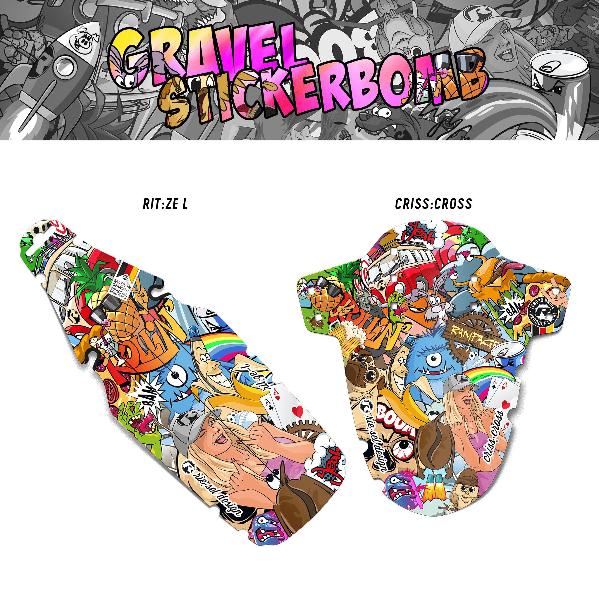 Riesel Design® Gravel Mudguard Set - criss:cross & rit:ze L inkl. Kabelbinder 1/1