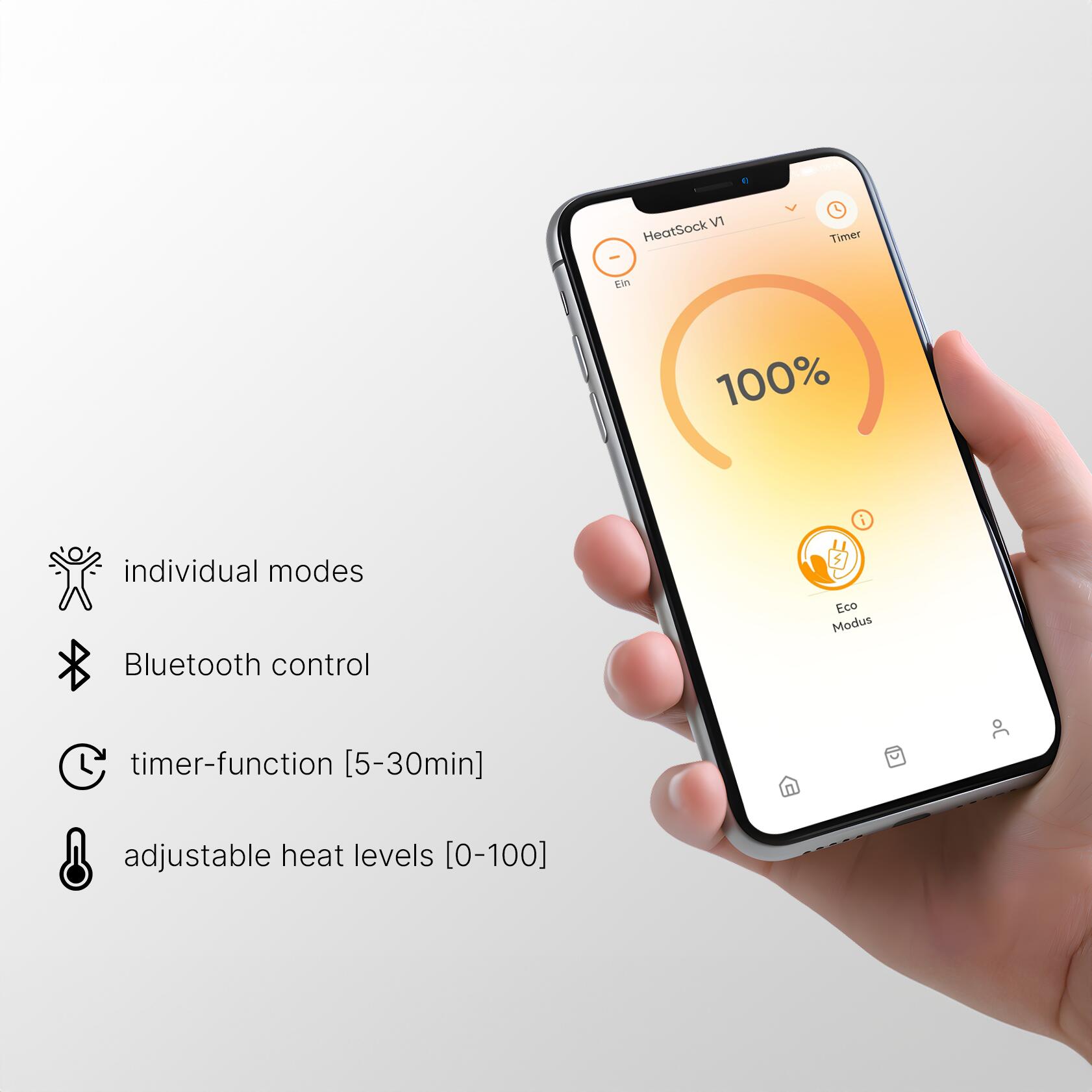 Calzini Riscaldati Intelligenti | Controllo Smartphone | Lana Merino 7/7
