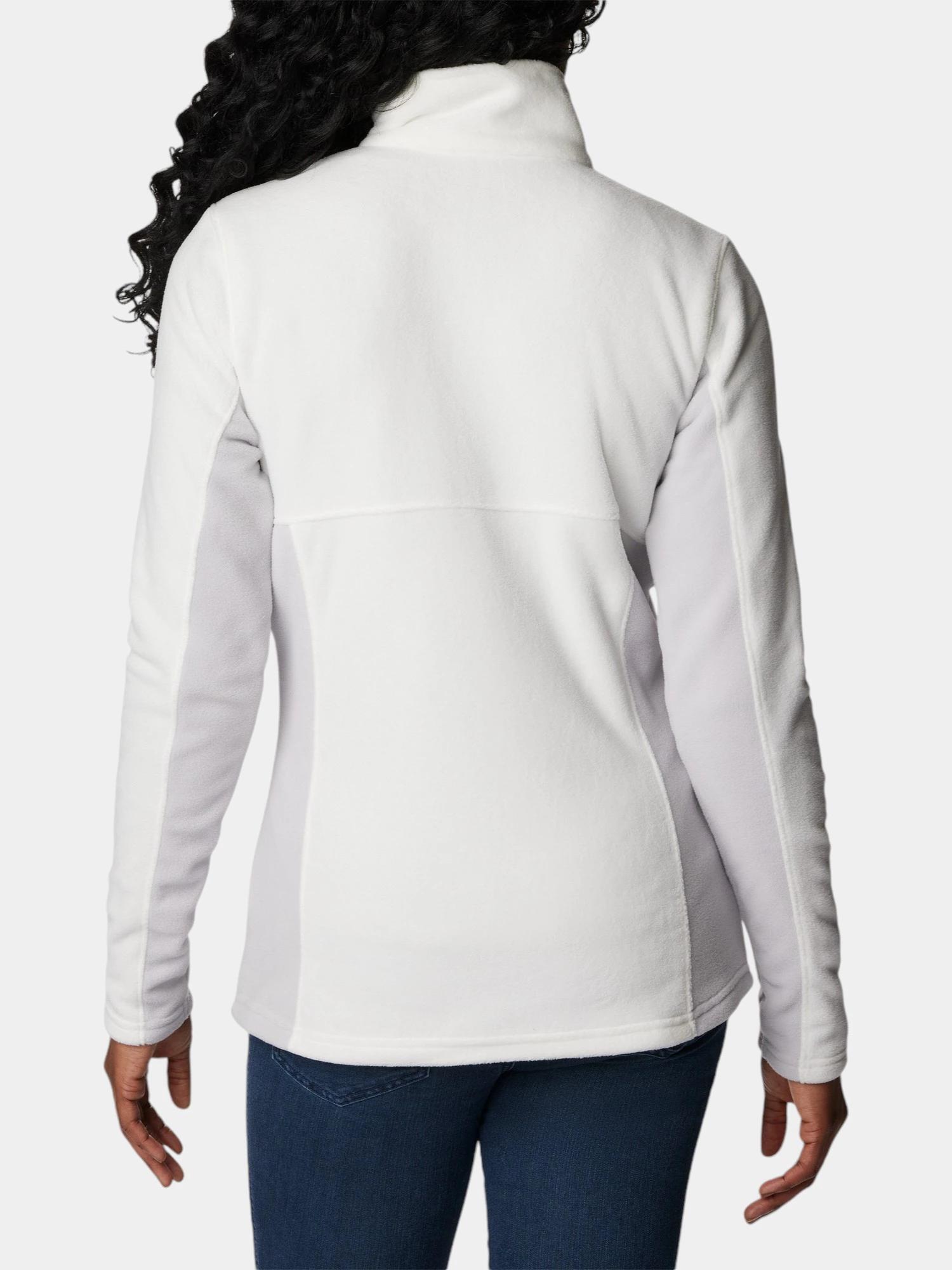 Sweat zippé Columbia blanc pour femme confortable 3/7