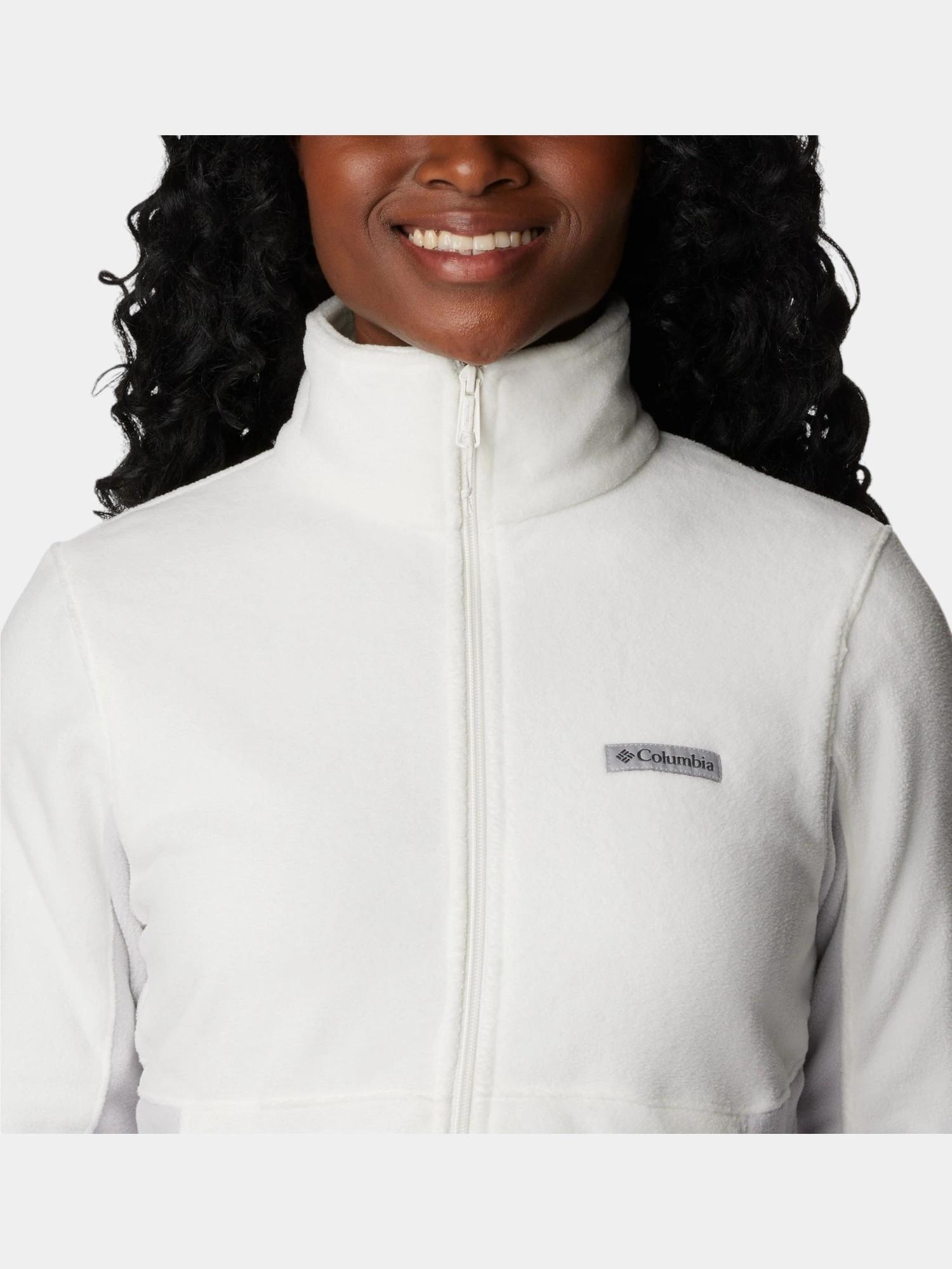 Sweat zippé Columbia blanc pour femme confortable 6/7