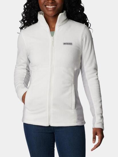 Sweat zippé Columbia blanc pour femme confortable