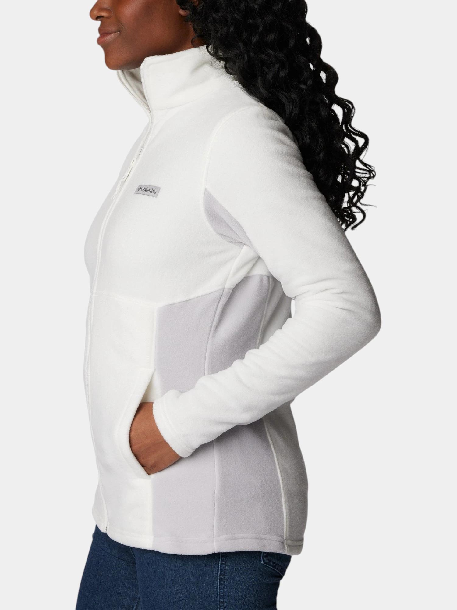 Sweat zippé Columbia blanc pour femme confortable 2/7