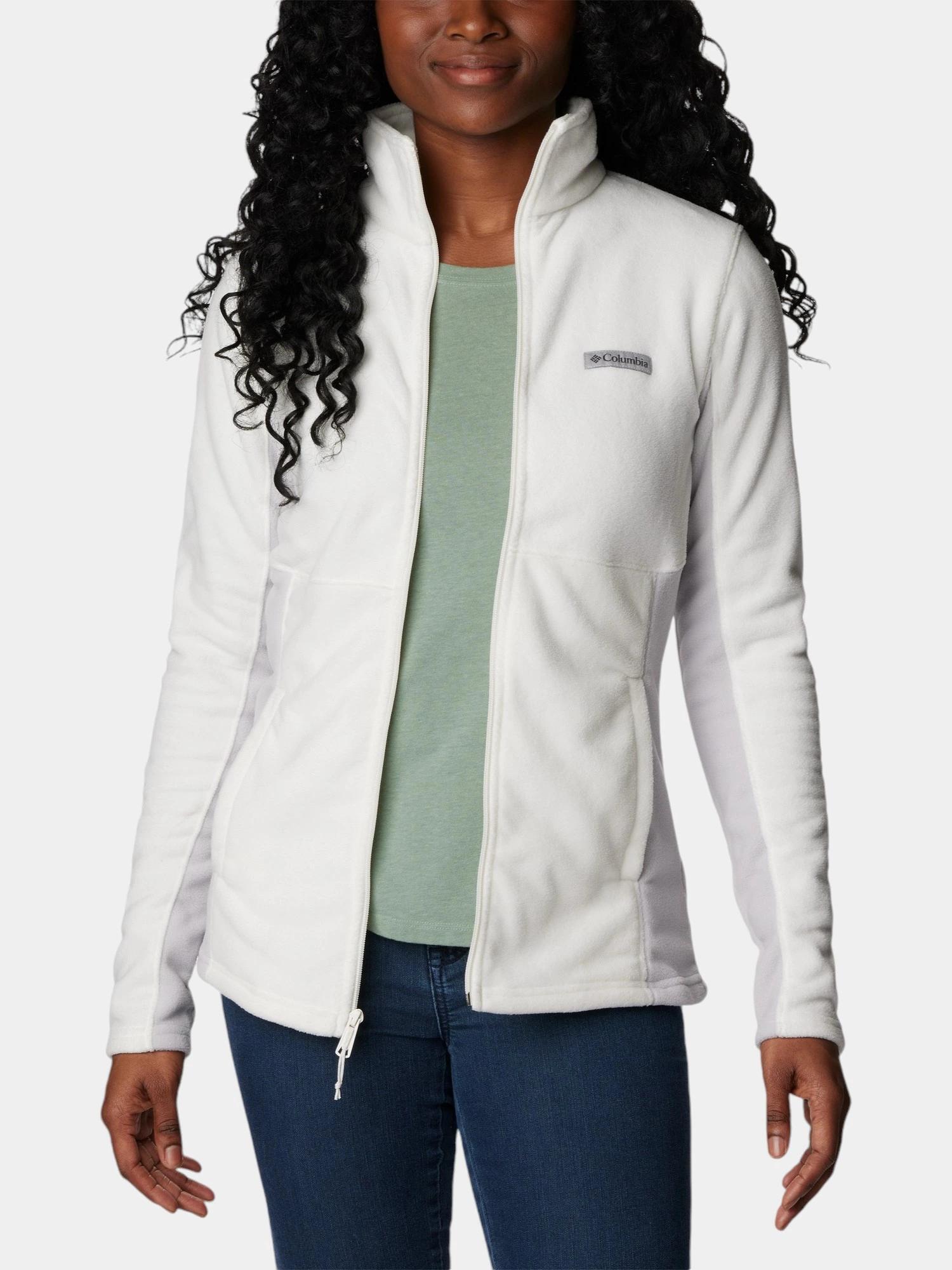 Sweat zippé Columbia blanc pour femme confortable 4/7