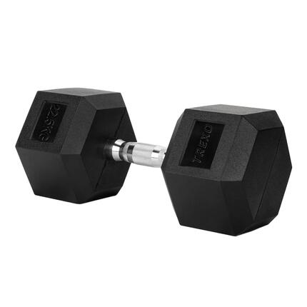 Haltère caoutchouté XTREXO Hex 22,5 kg