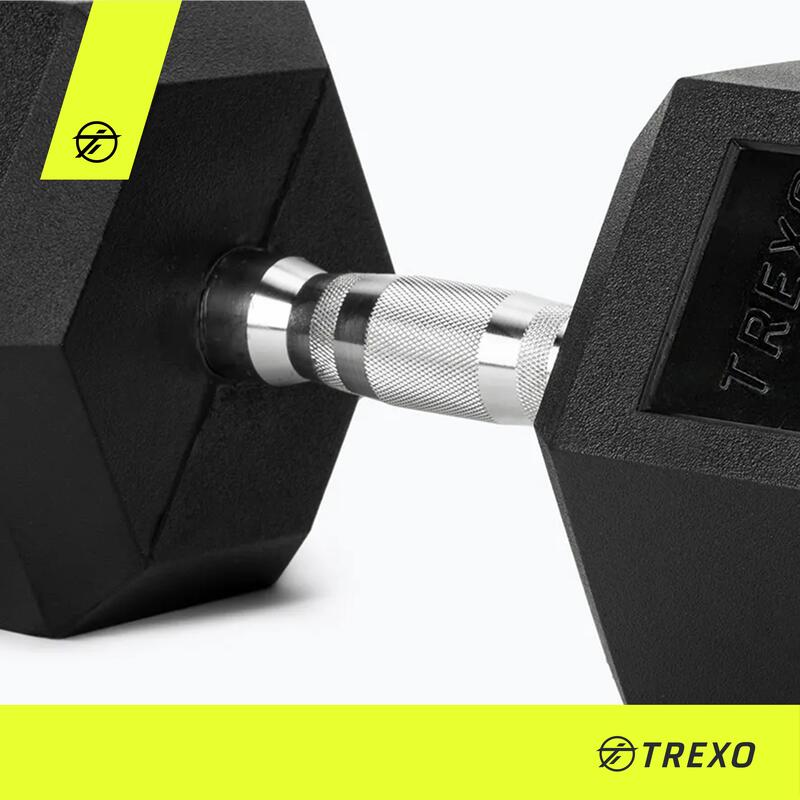 Haltère TREXO caoutchouté 4