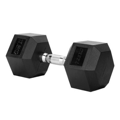TREXO Hex gummierte Hantel 17.5 kg