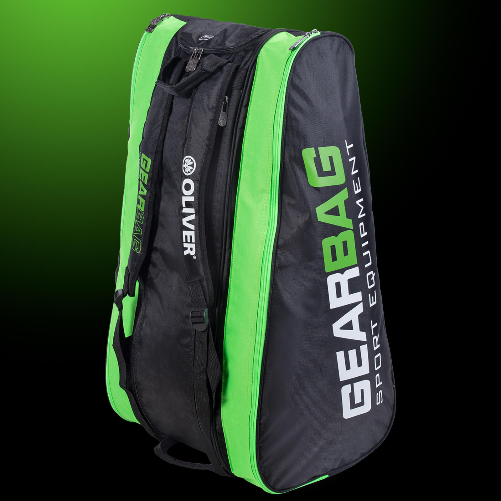 Tennis tas OLIVER - Gearbag zwart-groen 2/2