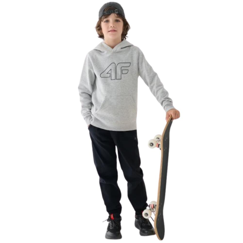 Sweatshirt com capuz para rapaz 4F SM1292. Cinzento 3/4