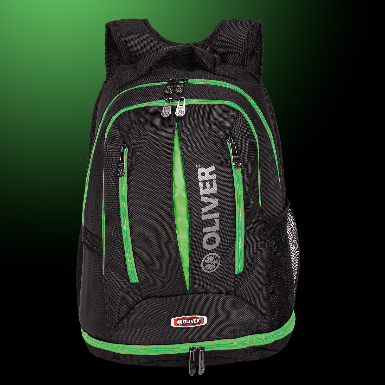 Sac à dos de sport OLIVER - TS Vert-Noir 3/4